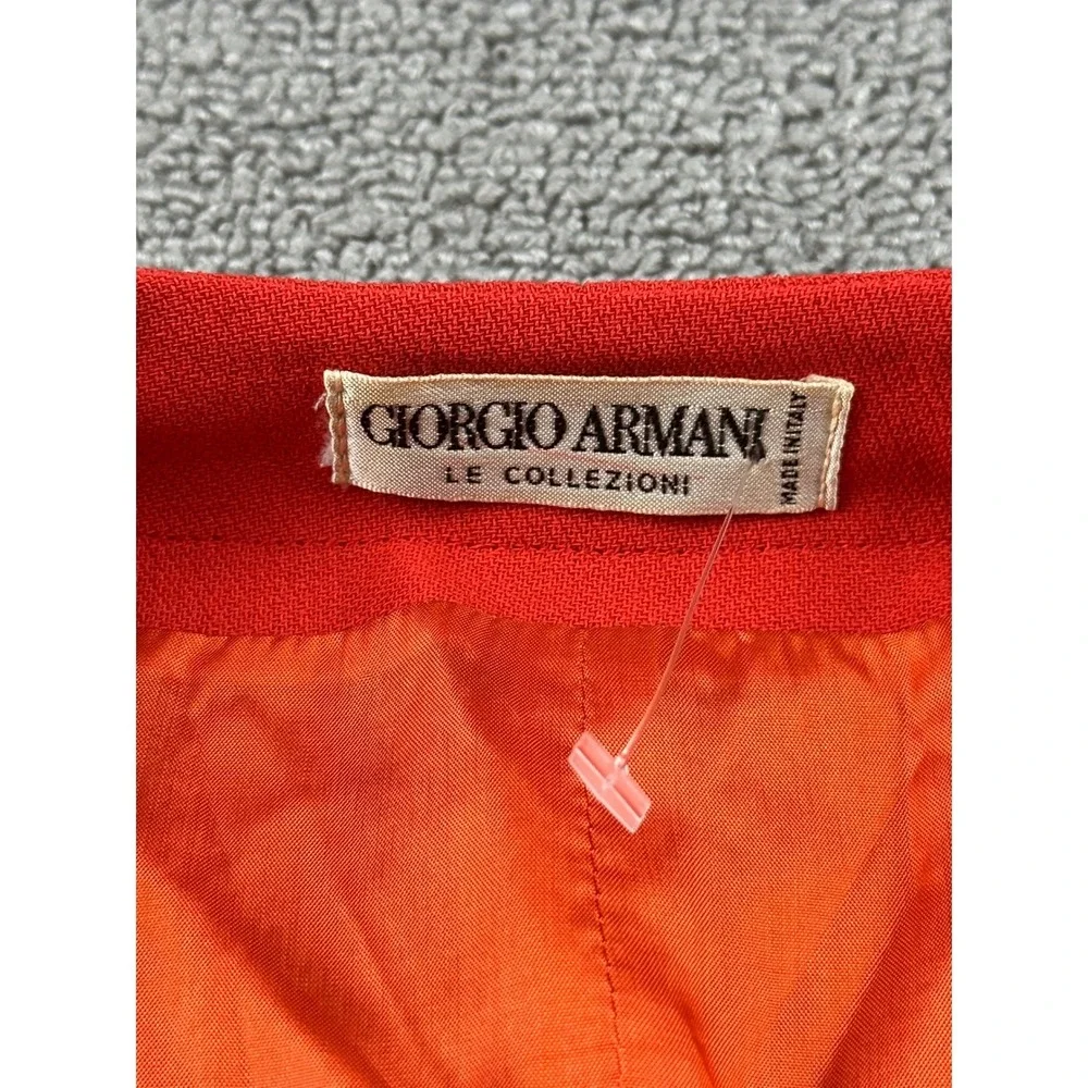 Vintage Giorgio Armani Le Collezioni Vest Women L Red Tailored Blazer Italy Made